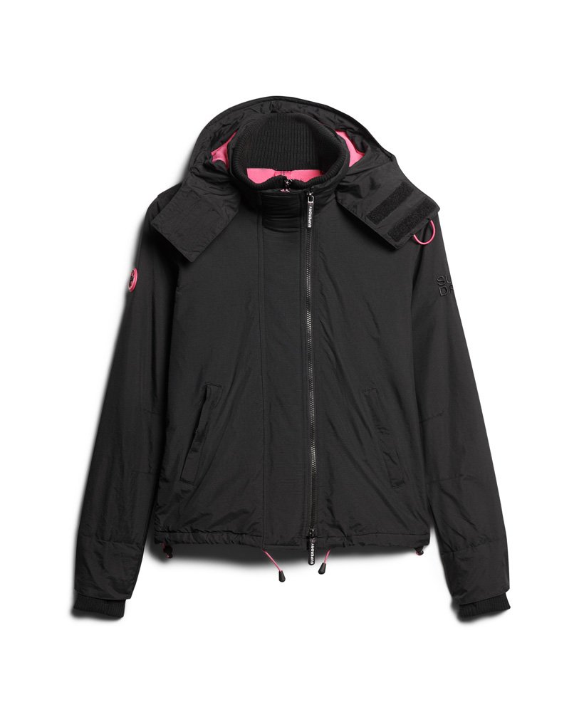 kurtka wiatrówka pop zip z kapturem arctic sd-windcheater w kolorze czarnymczarnympunk rÓŻowym
