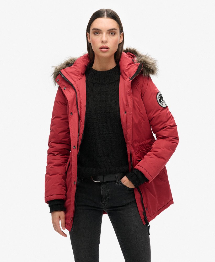 płaszcz parka ashley everest w kolorze czerwonym ceglanym