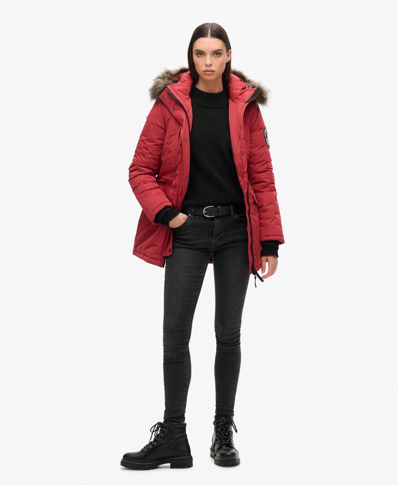 płaszcz parka ashley everest w kolorze czerwonym ceglanym