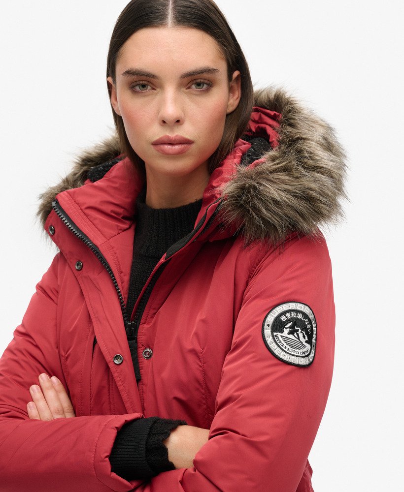 płaszcz parka ashley everest w kolorze czerwonym ceglanym
