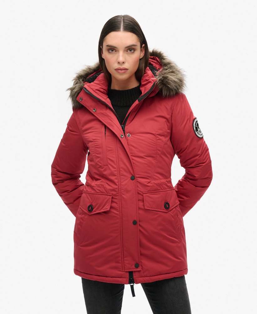 płaszcz parka ashley everest w kolorze czerwonym ceglanym