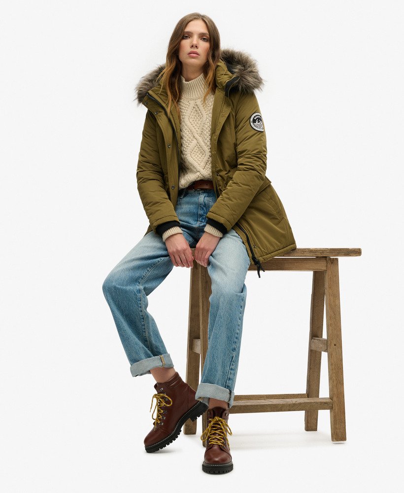 płaszcz parka ashley everest w kolorze khaki