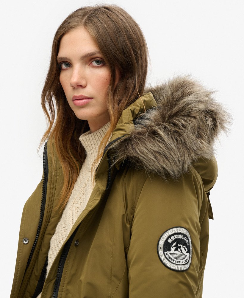 płaszcz parka ashley everest w kolorze khaki