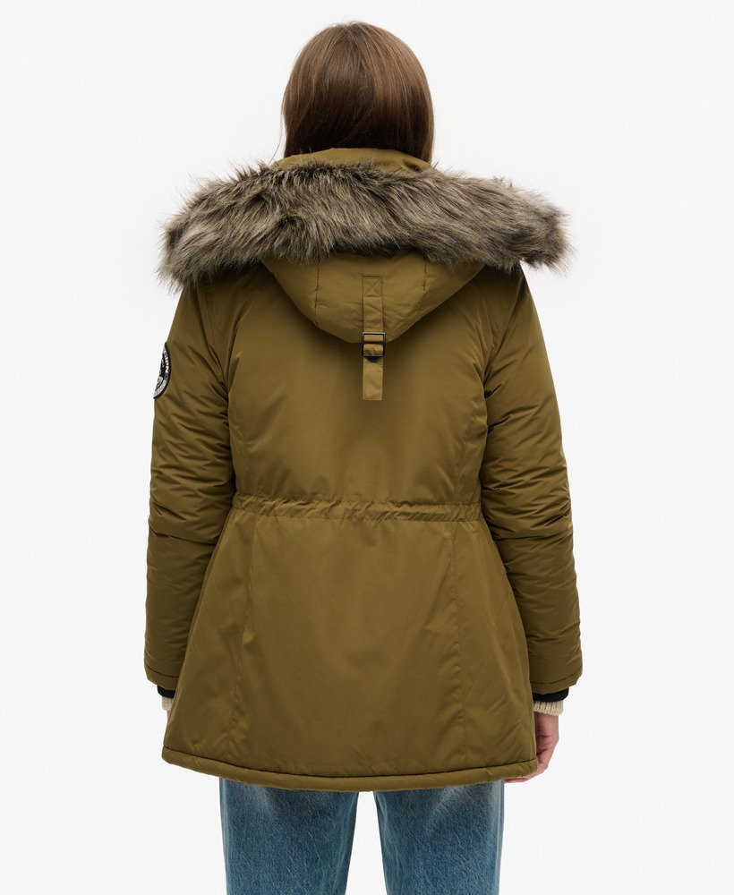 płaszcz parka ashley everest w kolorze khaki