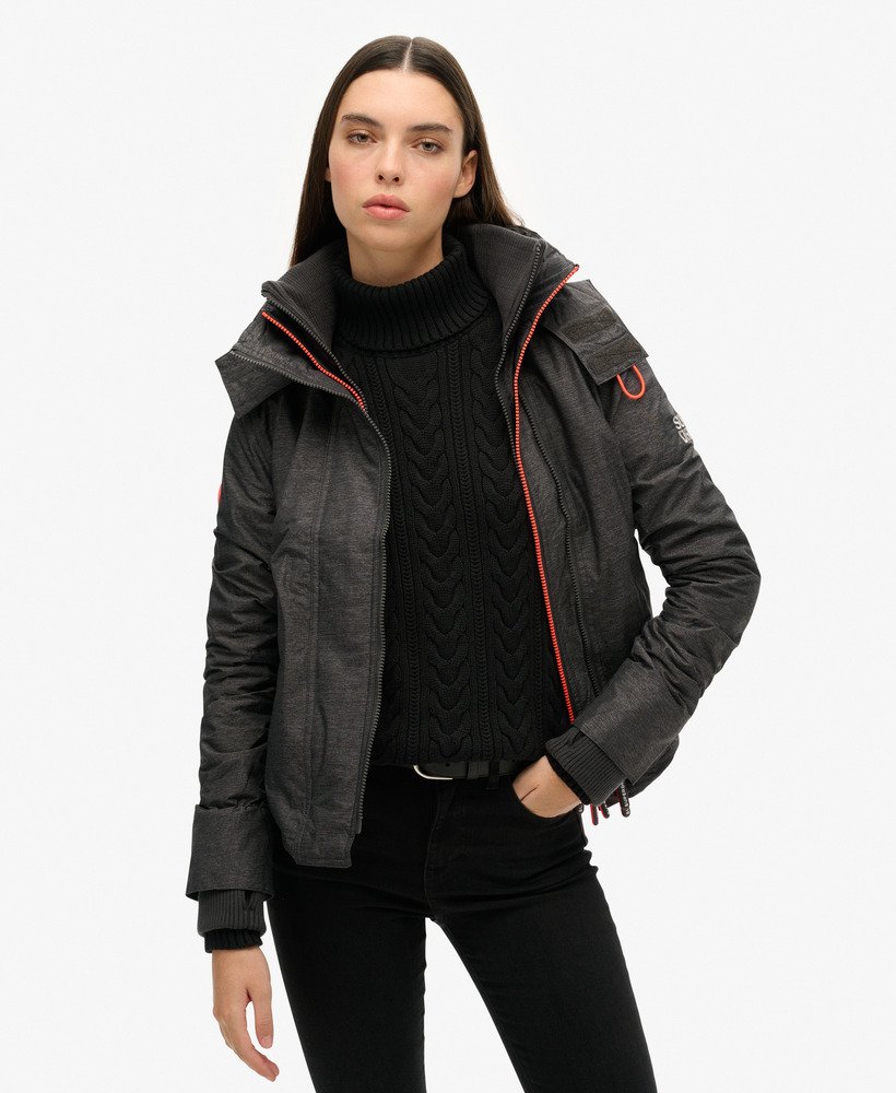 kurtka wiatrówka pop zip arctic sd-windcheater z kapturem w kolorze średnio grafitowymszokującym koralowym