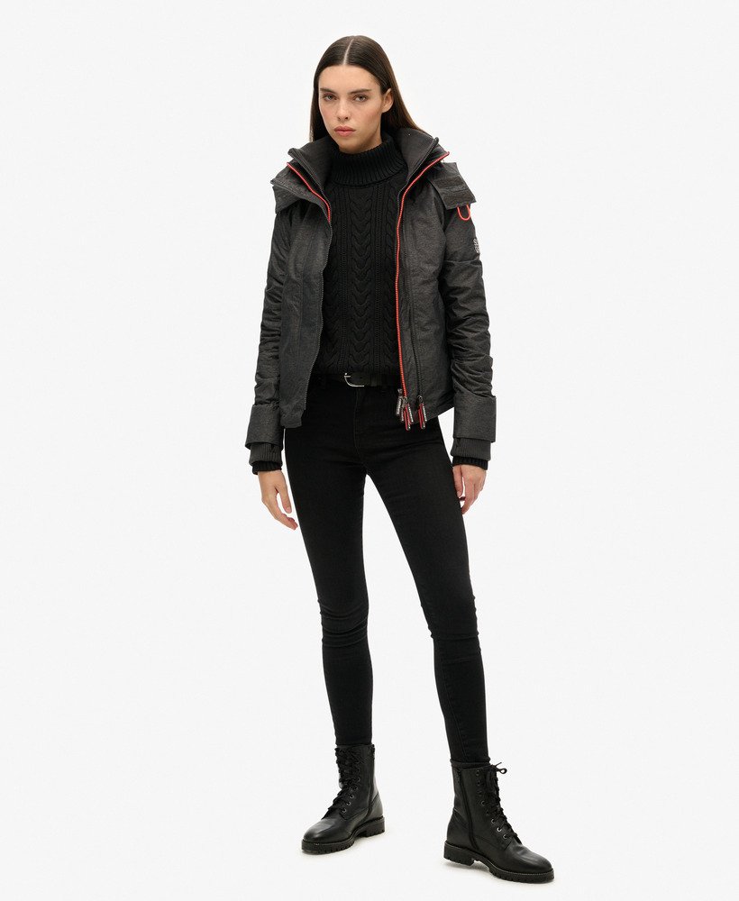 kurtka wiatrówka pop zip arctic sd-windcheater z kapturem w kolorze średnio grafitowymszokującym koralowym