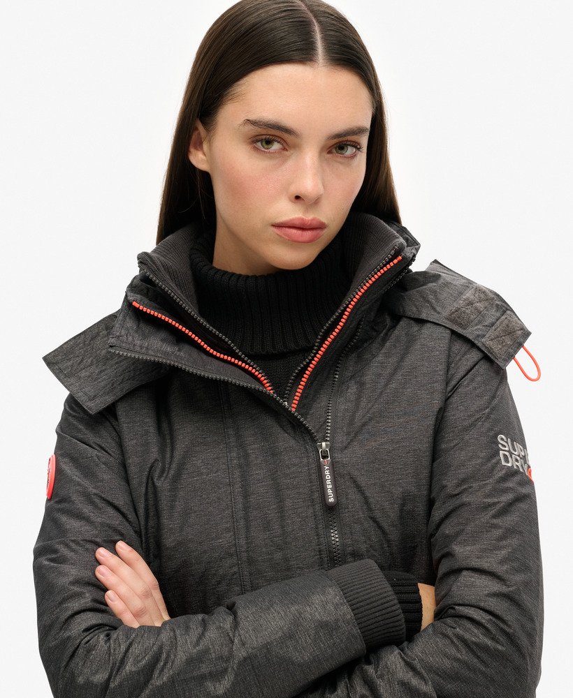kurtka wiatrówka pop zip arctic sd-windcheater z kapturem w kolorze średnio grafitowymszokującym koralowym