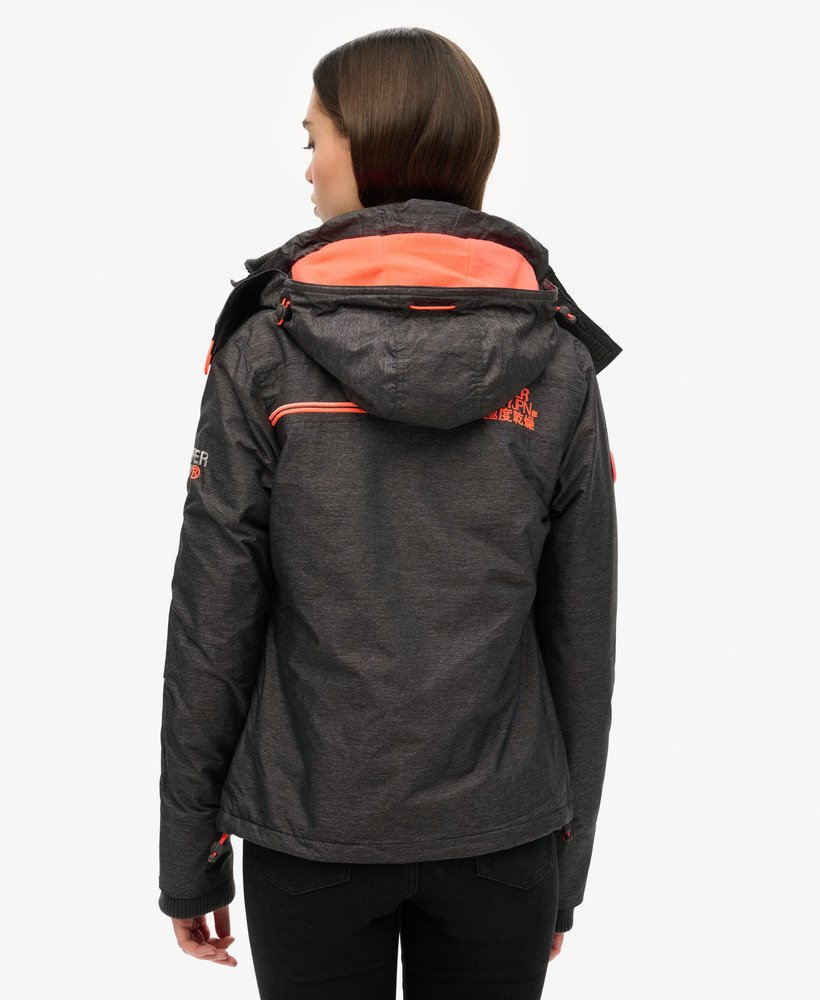 kurtka wiatrówka pop zip arctic sd-windcheater z kapturem w kolorze średnio grafitowymszokującym koralowym