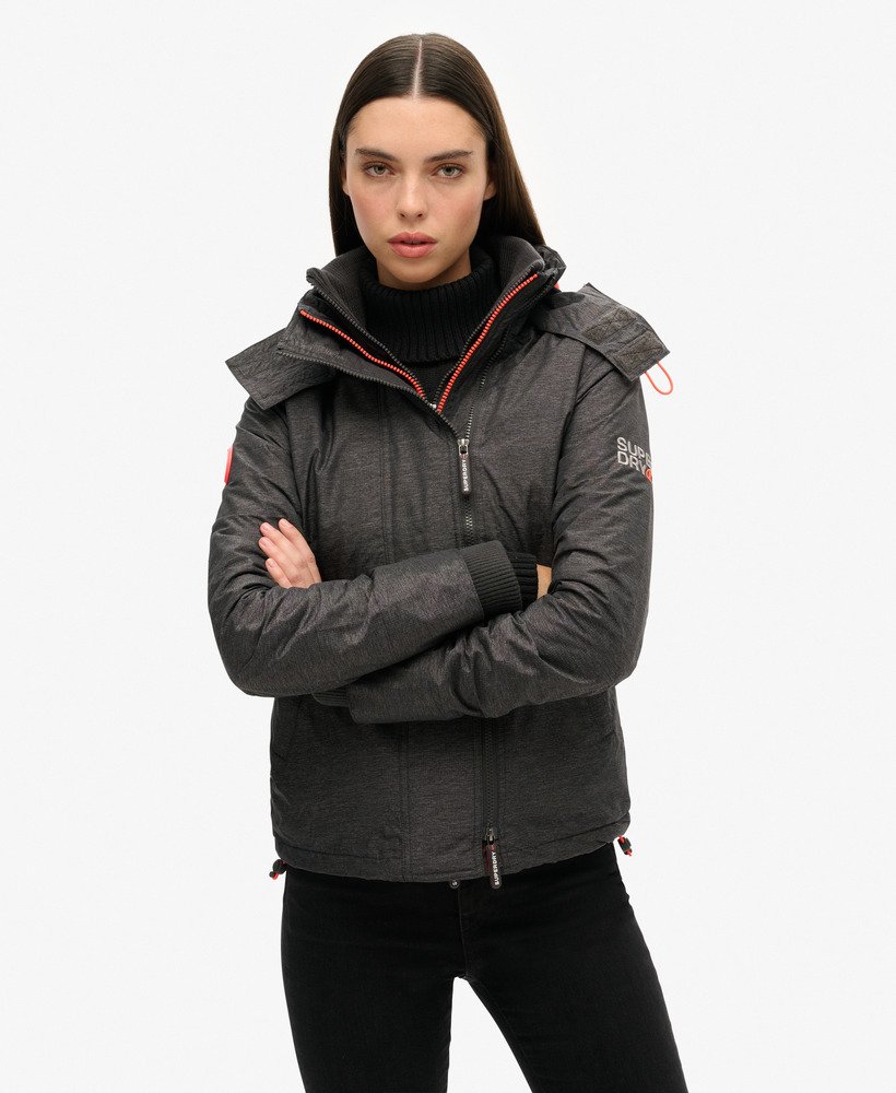 kurtka wiatrówka pop zip arctic sd-windcheater z kapturem w kolorze średnio grafitowymszokującym koralowym