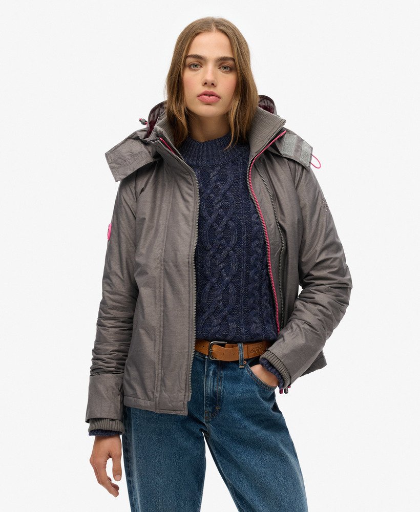 kurtka wiatrówka pop zip arctic sd-windcheater w kolorze jasnoszarym melanżowymszokującym różu