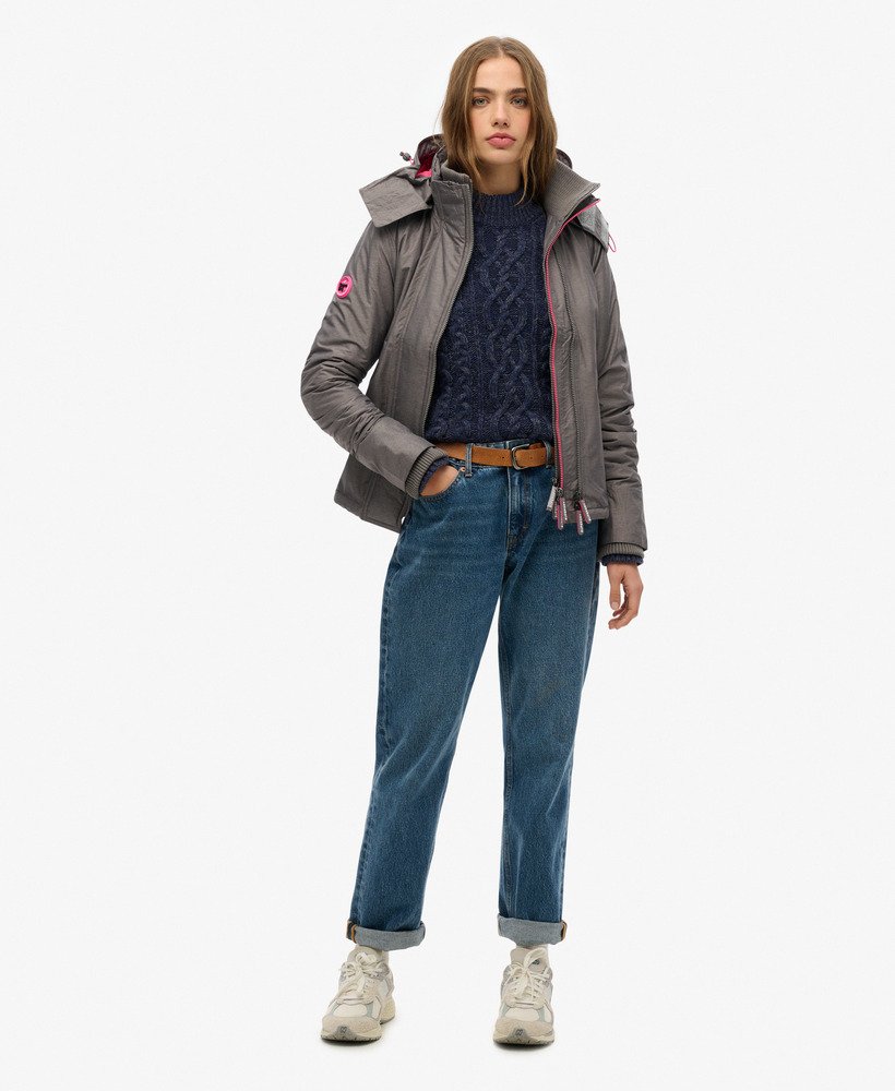 kurtka wiatrówka pop zip arctic sd-windcheater w kolorze jasnoszarym melanżowymszokującym różu