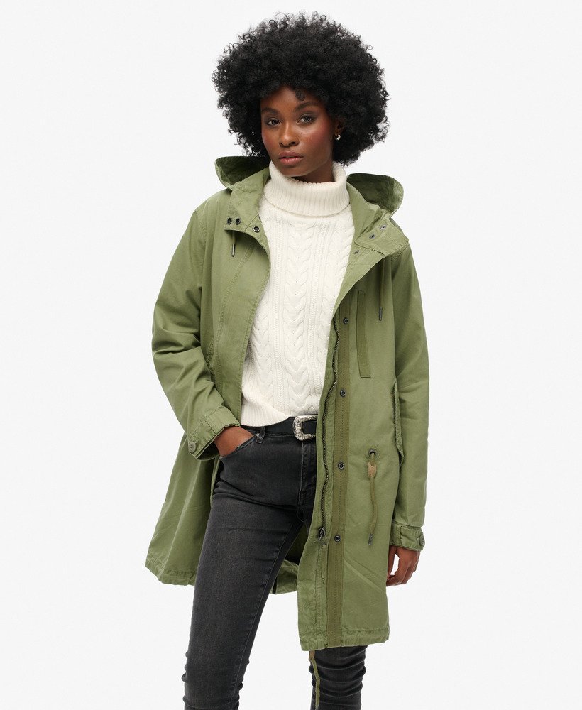 parka polowa vintage w kolorze khaki vintage