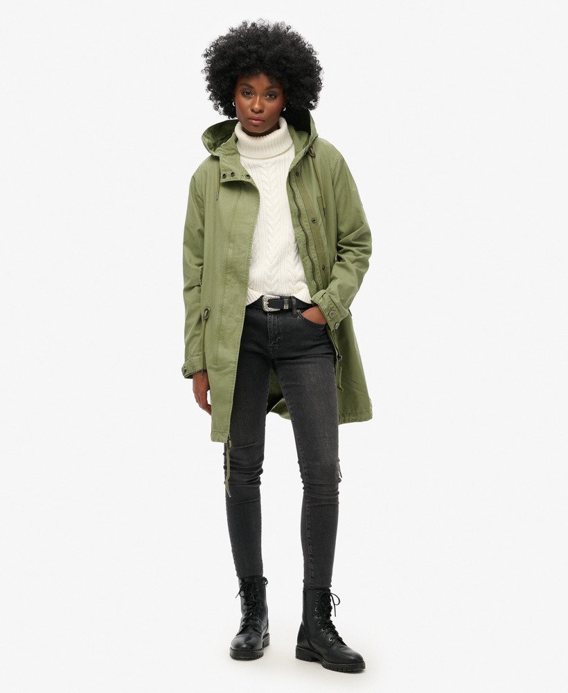 parka polowa vintage w kolorze khaki vintage