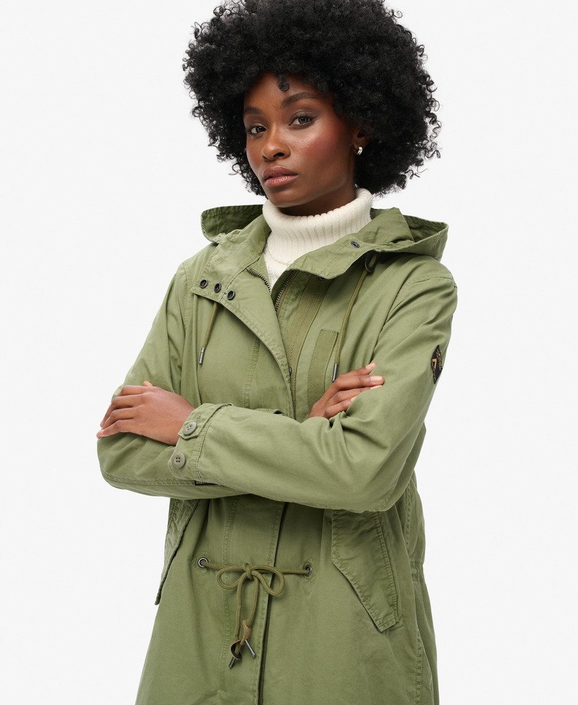 parka polowa vintage w kolorze khaki vintage