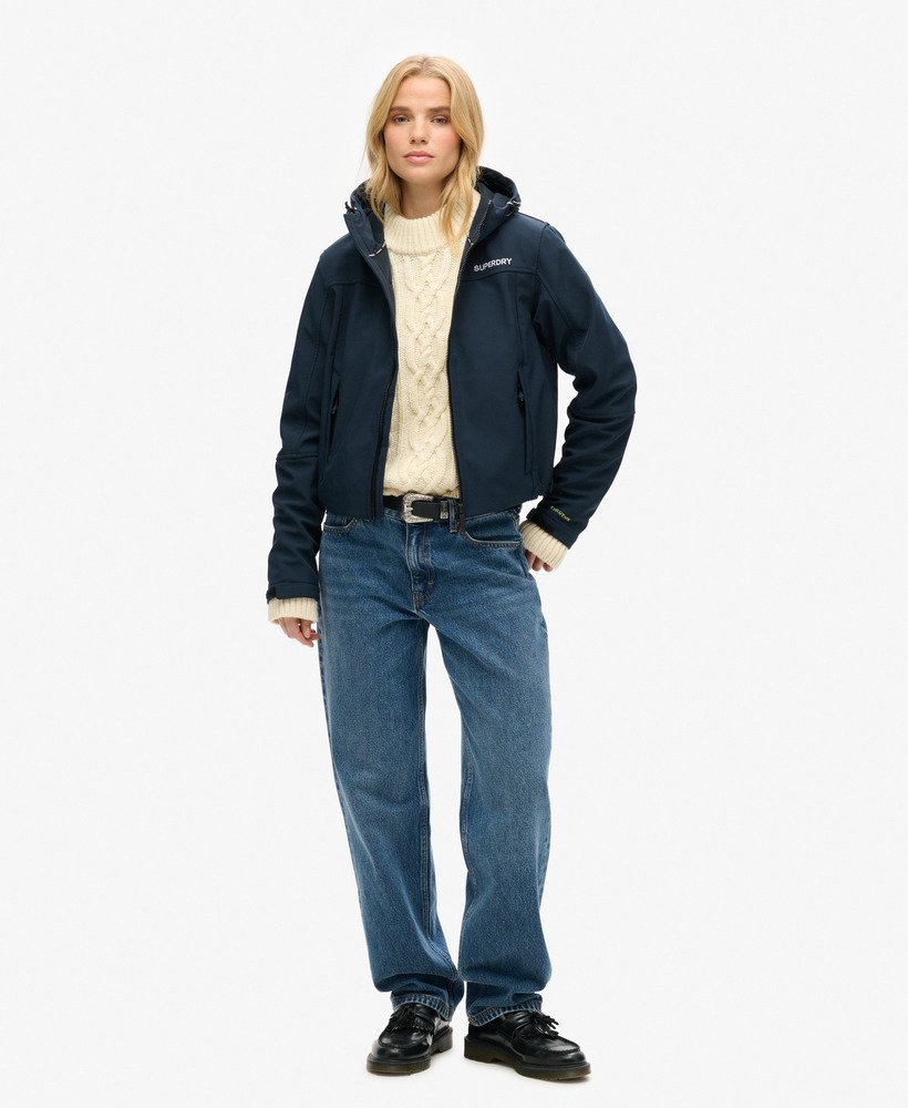 kurtka softshell z kapturem code trekker w kolorze eclipse navy