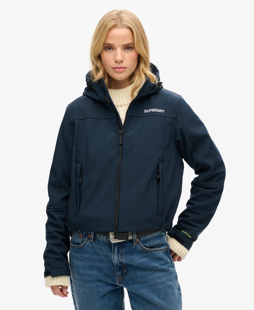 kurtka softshell z kapturem code trekker w kolorze eclipse navy
