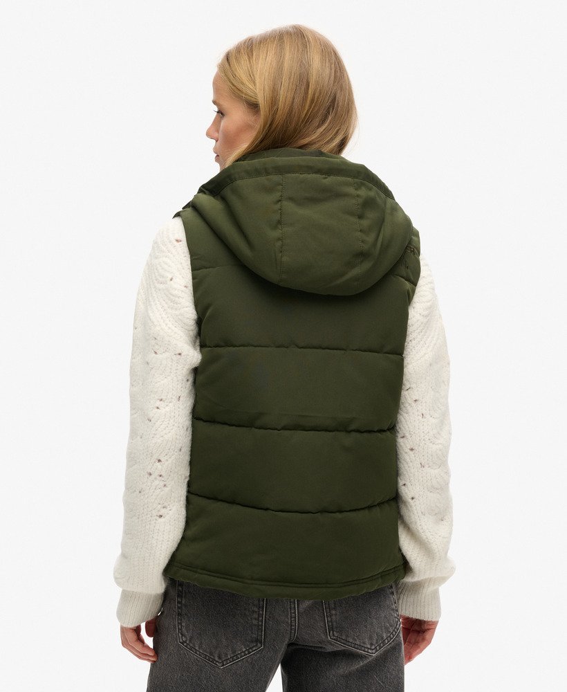 kamizelka puchowa everest z kapturem w kolorze abyss khaki