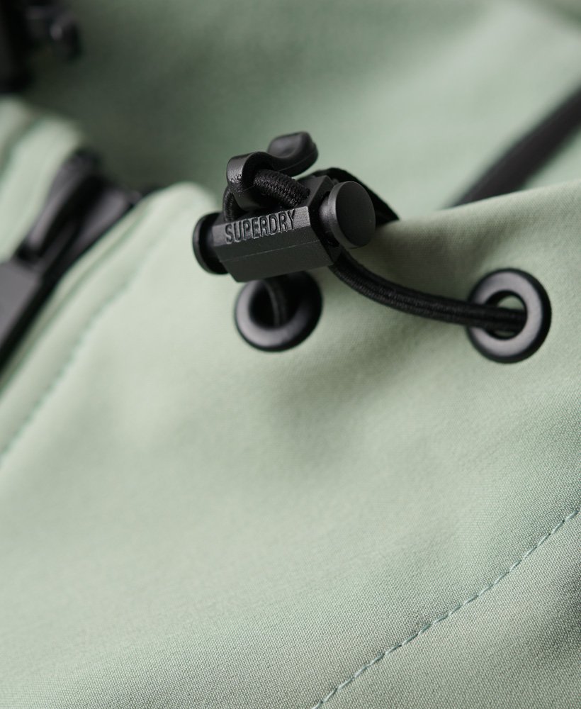 kurtka softshell z kapturem code trekker w kolorze jasnozielonym