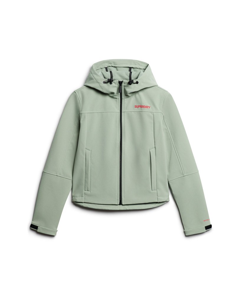 kurtka softshell z kapturem code trekker w kolorze jasnozielonym