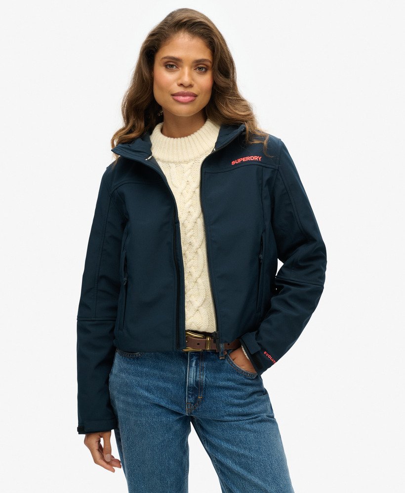 kurtka softshell z kapturem code trekker w kolorze eclipse navycoral