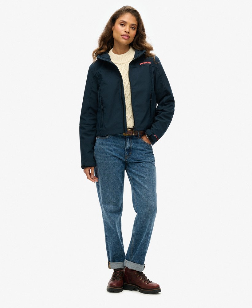 kurtka softshell z kapturem code trekker w kolorze eclipse navycoral