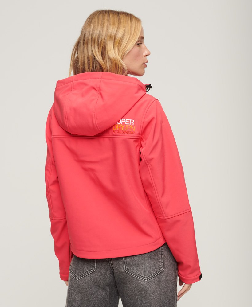 kurtka softshell z kapturem code trekker w kolorze active pink