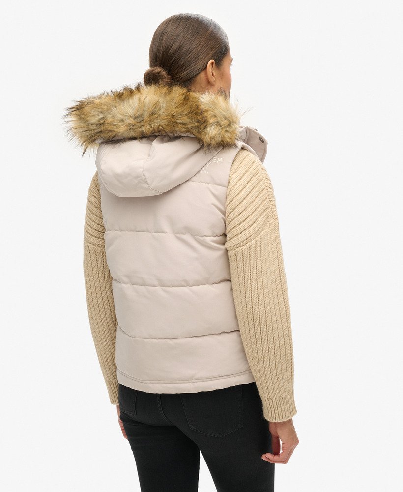kamizelka puchowa everest faux fur puffer w kolorze chateau gray