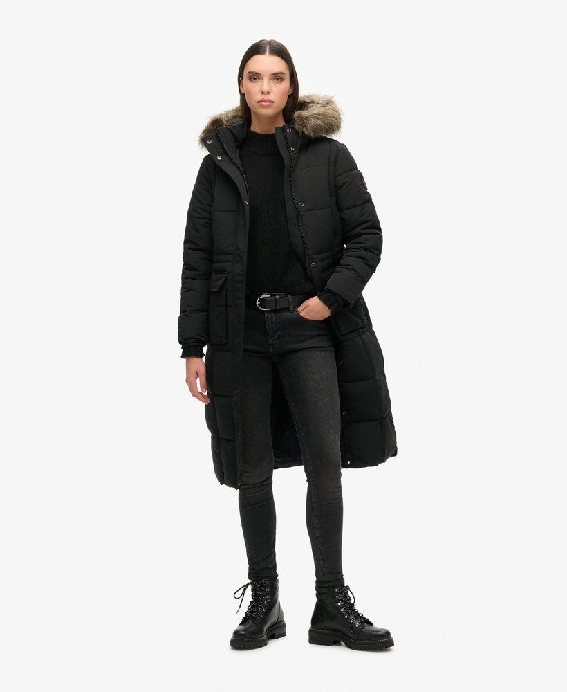 kurtka puchowa everest longline w kolorze jet black