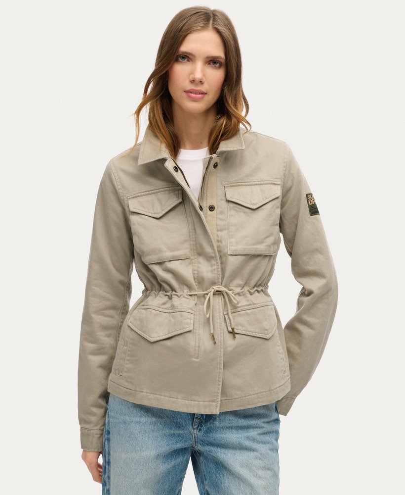 haftowana kurtka wojskowa m65 w kolorze khaki vintage