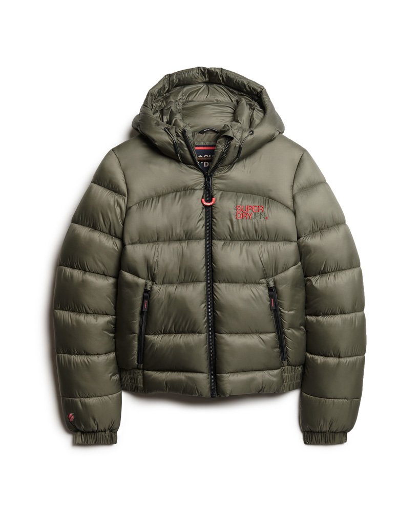 kurtka pikowana typu bomber w kolorze dusty olive