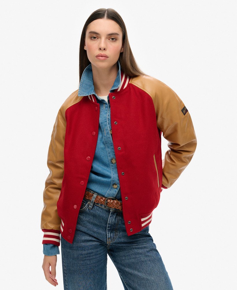 kurtka bomberka college varsity w kolorze expedition red