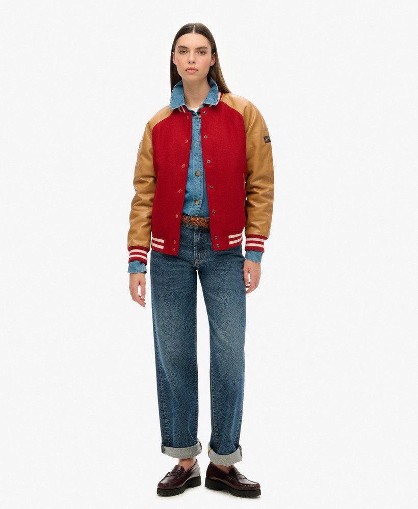 kurtka bomberka college varsity w kolorze expedition red