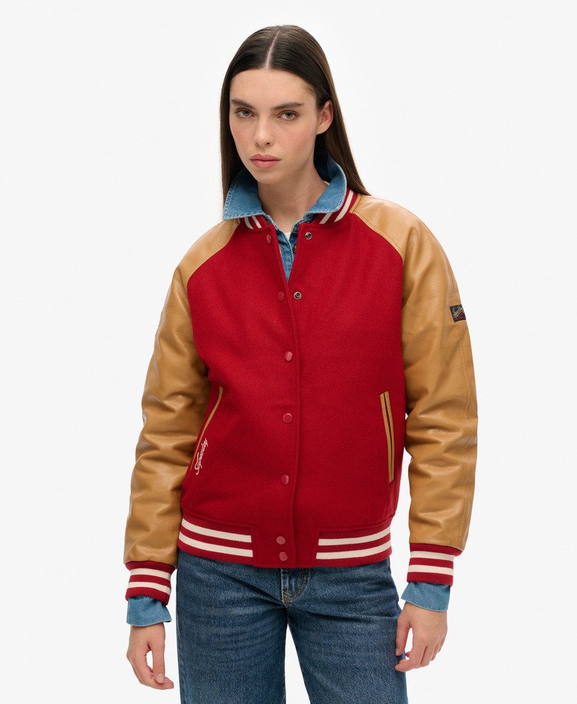 kurtka bomberka college varsity w kolorze expedition red