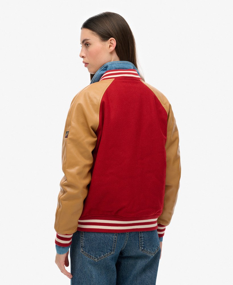 kurtka bomberka college varsity w kolorze expedition red