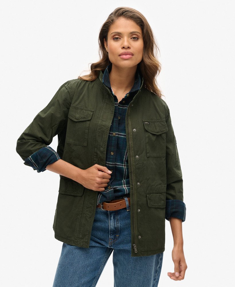 kurtka wojskowa st tropez m65 z ozdobnymi zdobieniami w kolorze oliwkowym surplus goods