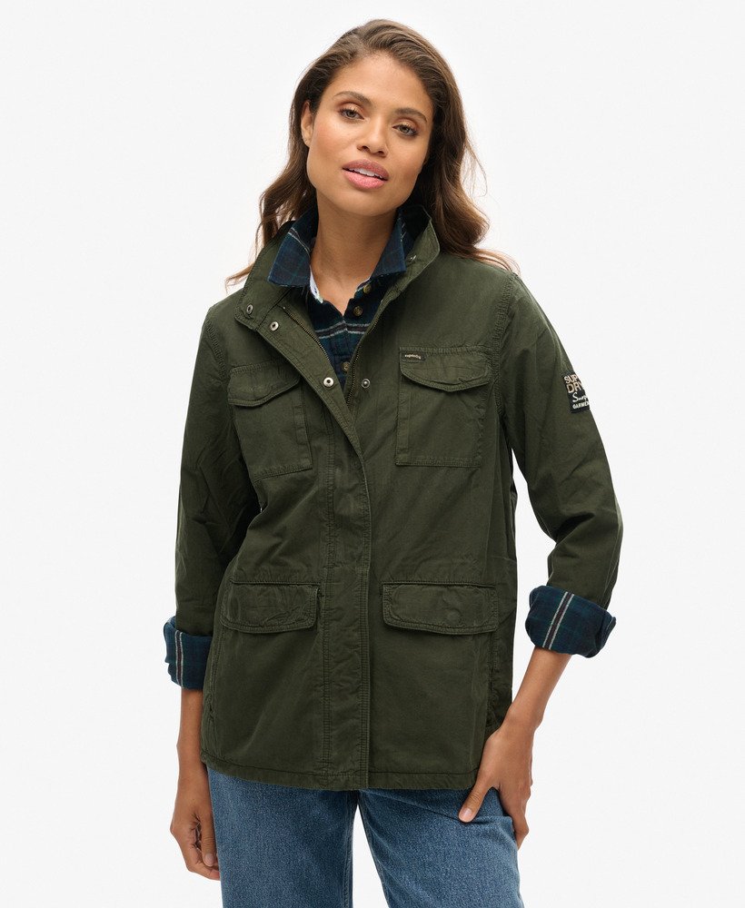 kurtka wojskowa st tropez m65 z ozdobnymi zdobieniami w kolorze oliwkowym surplus goods