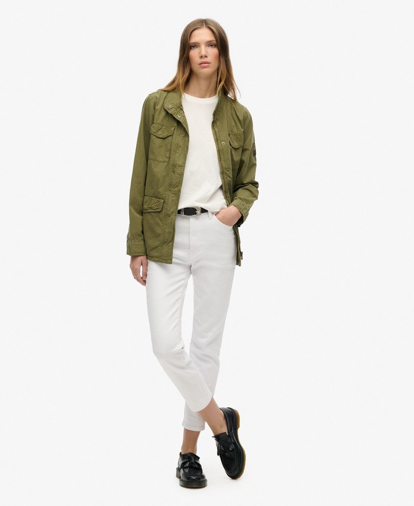 kurtka wojskowa st tropez m65 z zdobieniami w kolorze ciemnego khaki