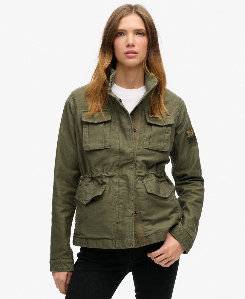 ozdobna klasyczna kurtka m65 w kolorze spranego khaki