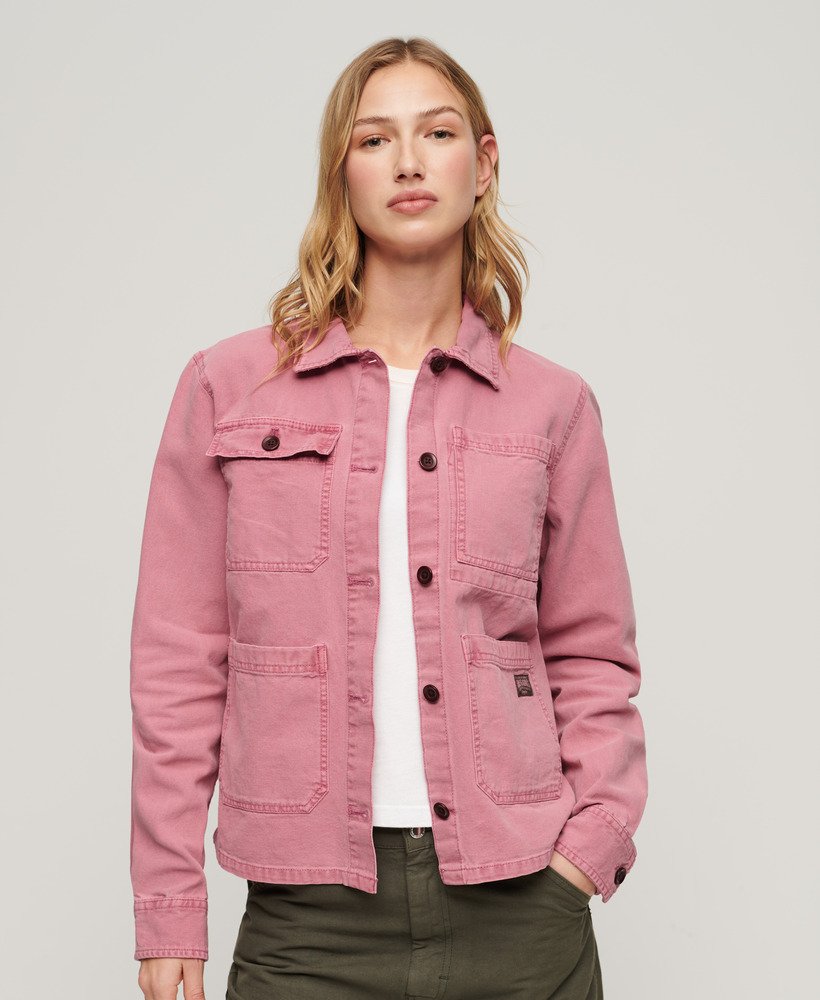 kurtka robocza z czterema kieszeniami w kolorze dusty rose