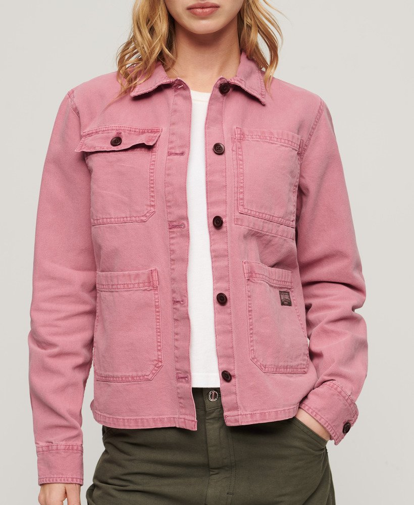 kurtka robocza z czterema kieszeniami w kolorze dusty rose