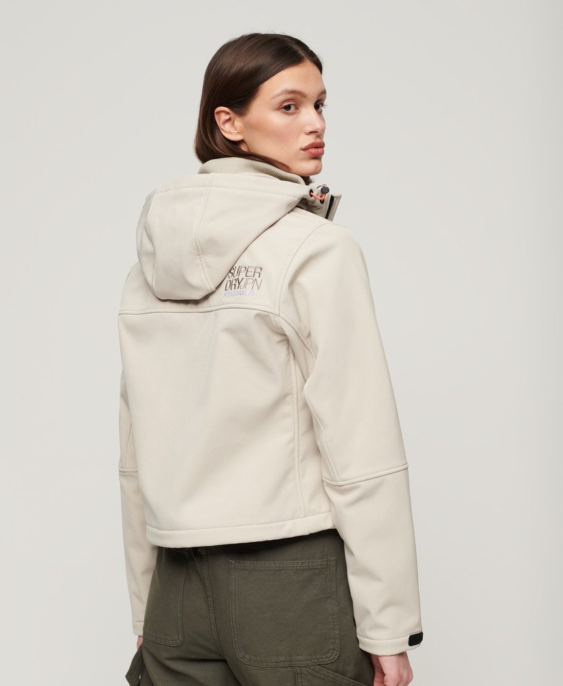 kurtka trekker z kapturem soft shell w kolorze chateau gray