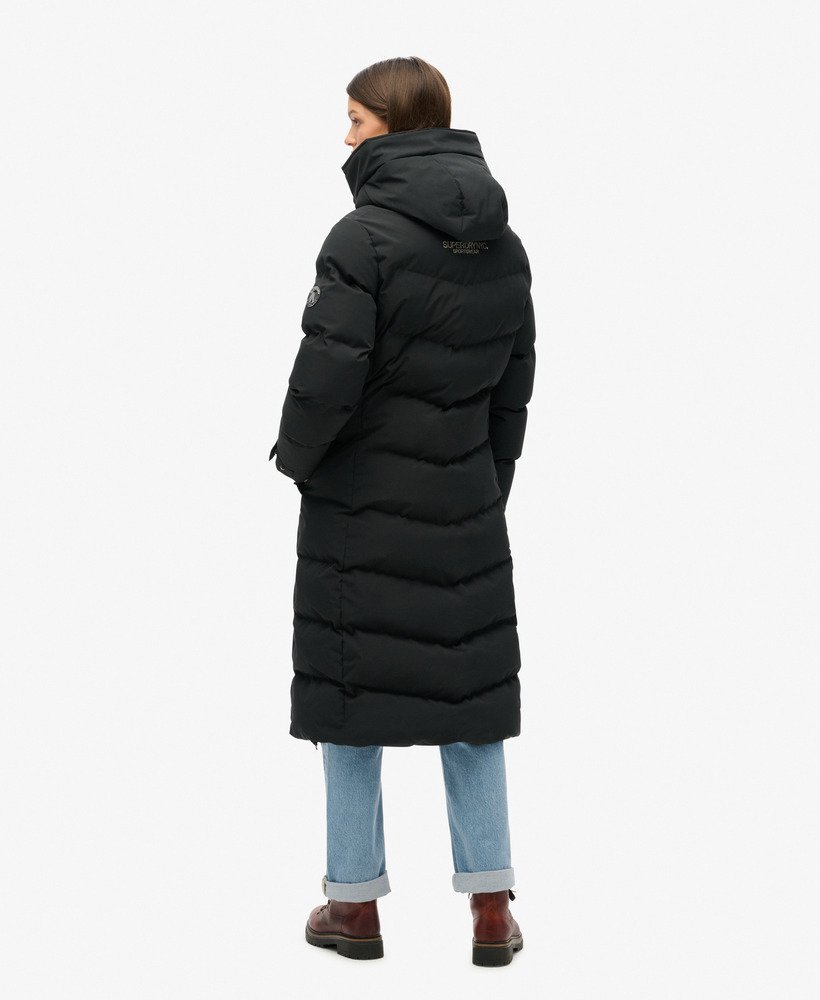 płaszcz city chevron padded longline w kolorze czarnym