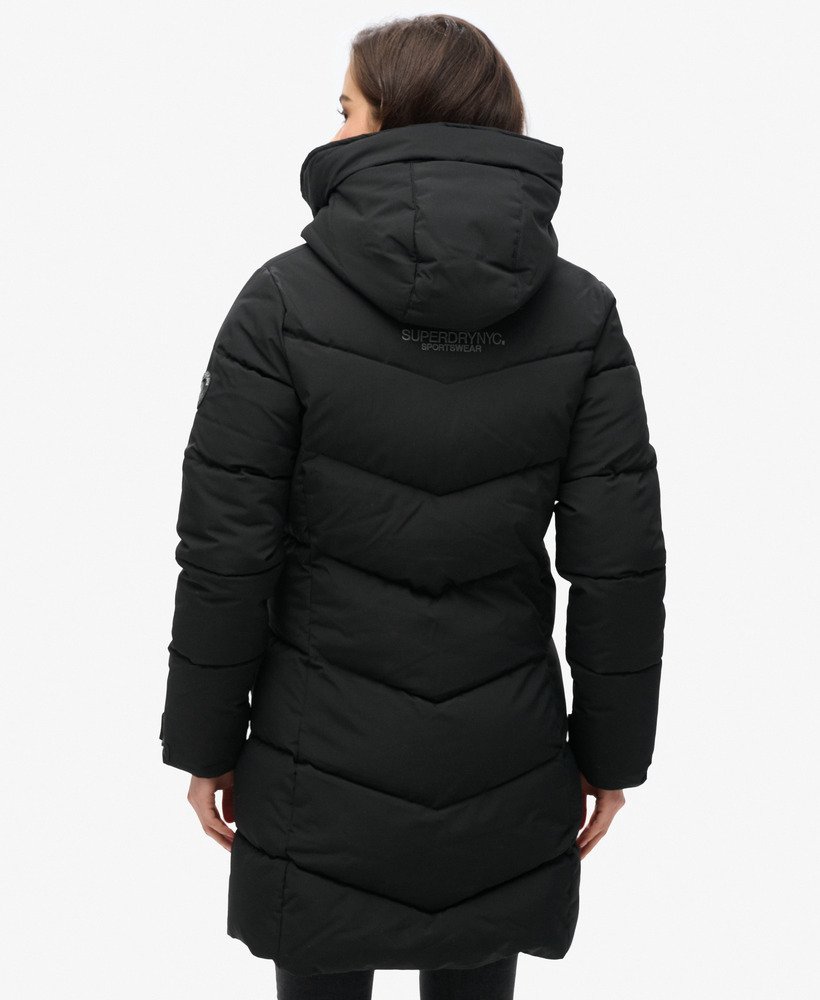 kurtka parka city chevron padded w kolorze czarnym