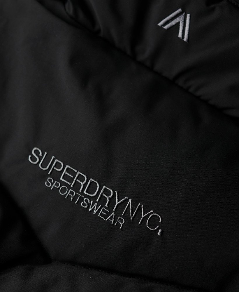 kurtka parka city chevron padded w kolorze czarnym