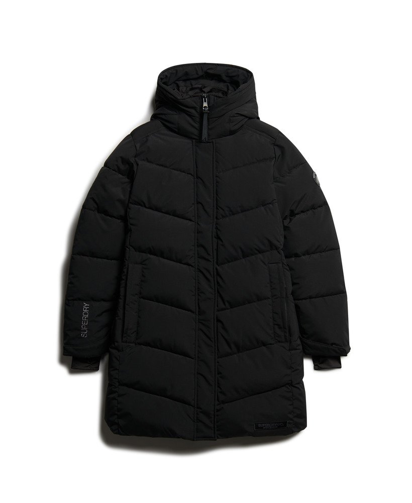 kurtka parka city chevron padded w kolorze czarnym