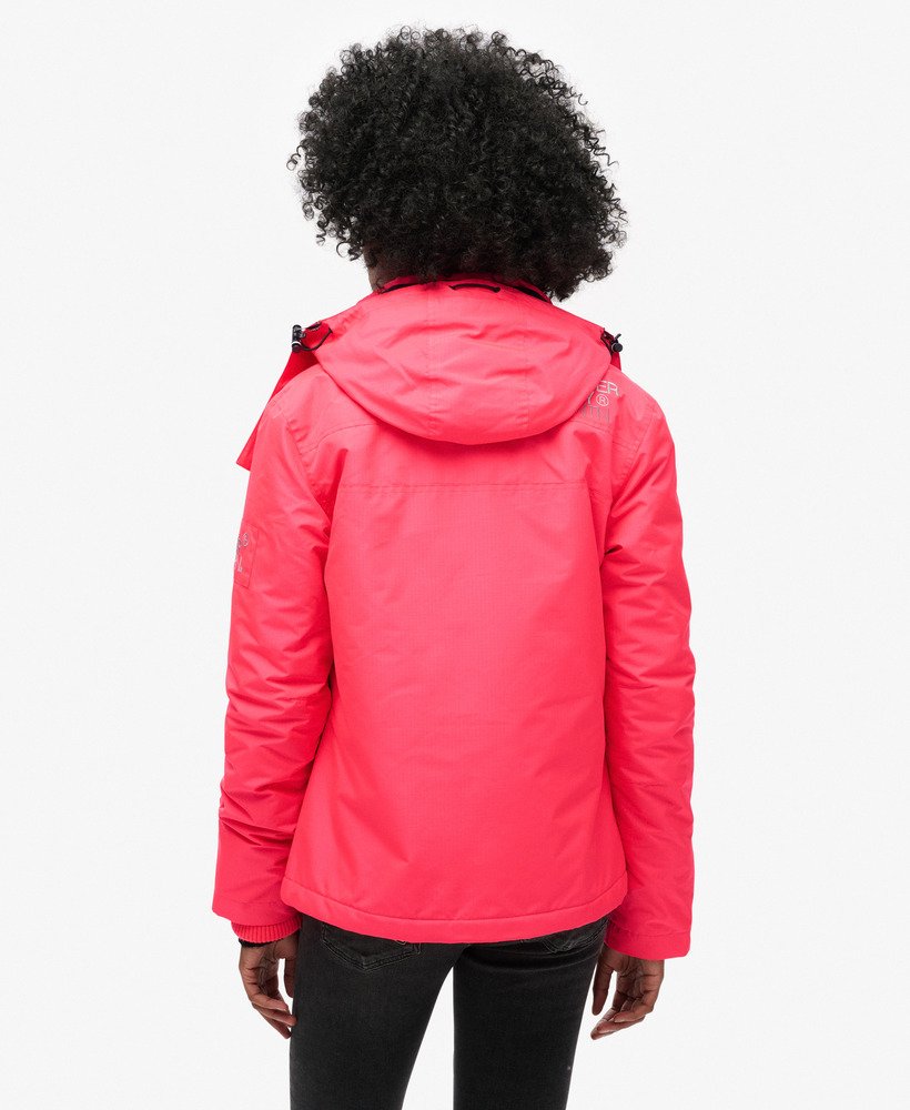 kurtka wiatrówka z kapturem mountain w kolorze hyper fire pink