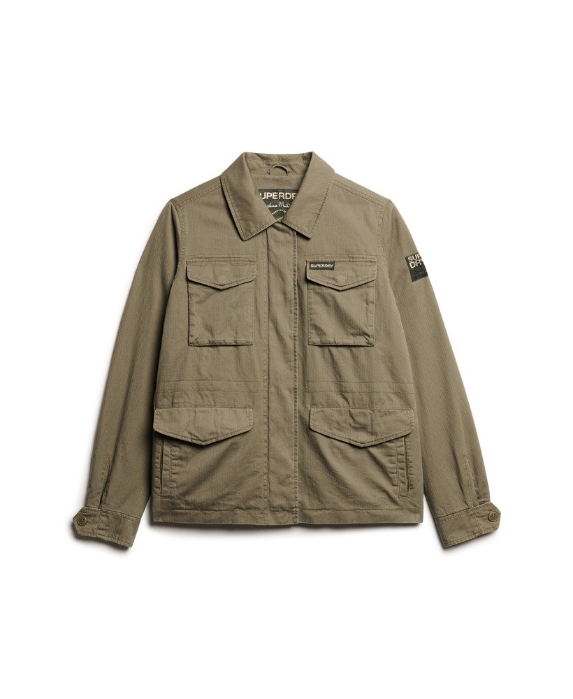 haftowana kurtka wojskowa m65 w kolorze khaki mchu