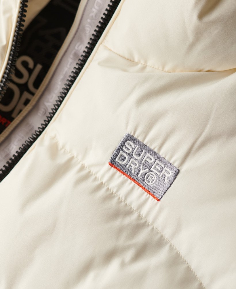 sportowa pikowana kamizelka w kolorze off white