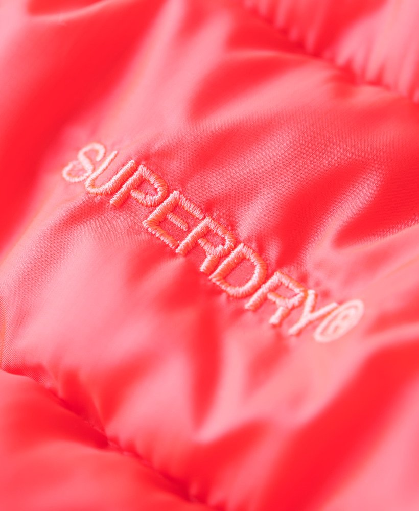 kurtka pikowana fuji z kapturem w kolorze hyper fire pink