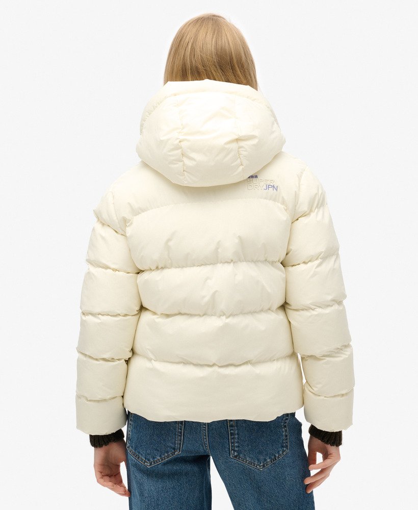 kurtka sportowa z kapturem w kolorze off white